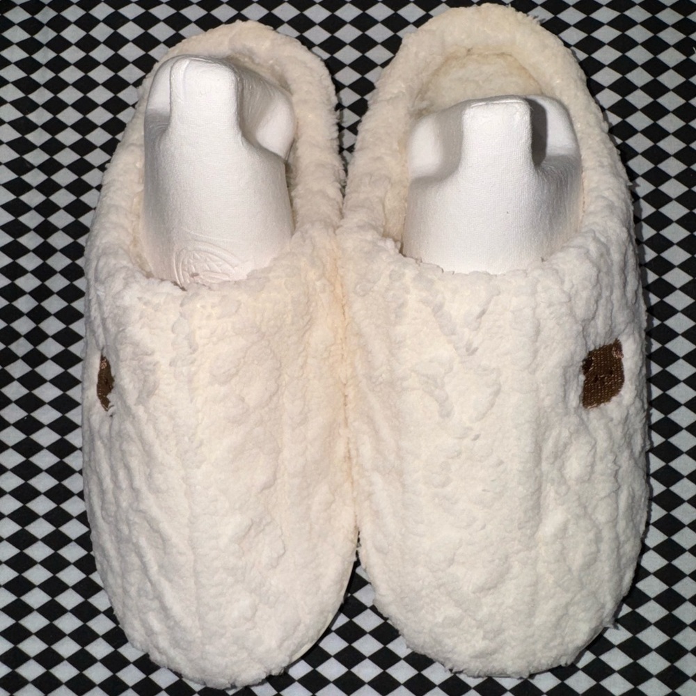 Fuzzy Bear Slippers